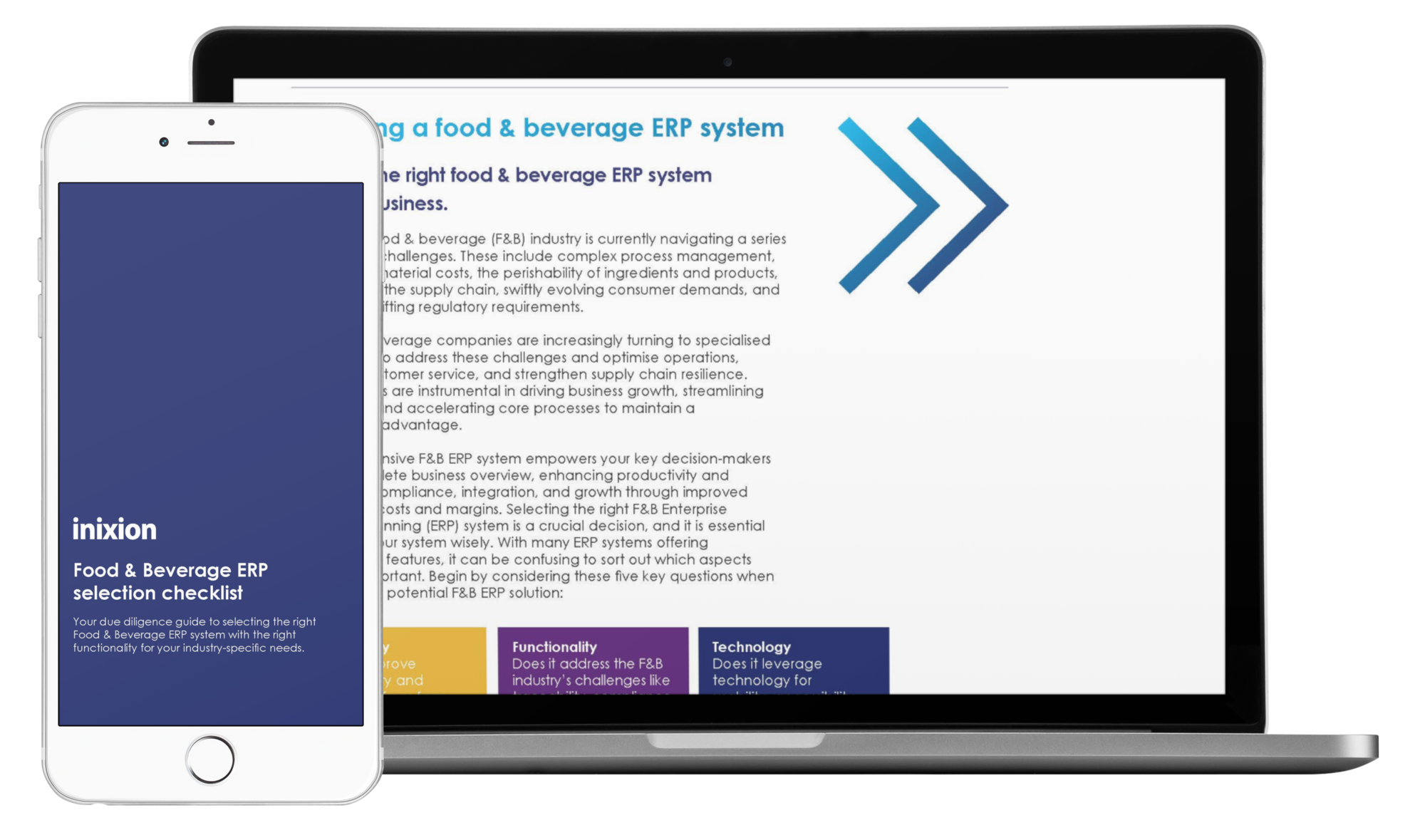 Food and beverage ERP checklist iphone macbook