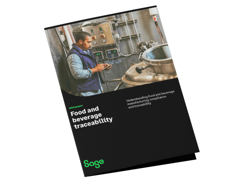 Sage whitepaper image - Food & Beverage traceability