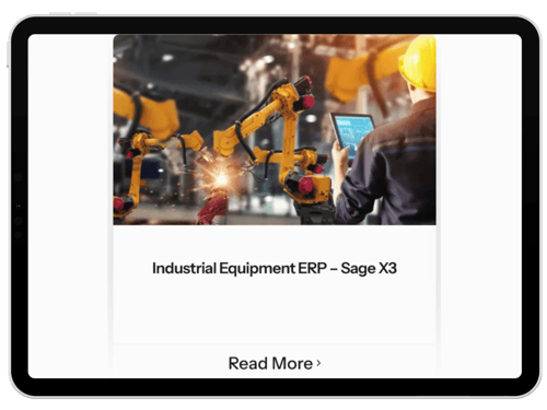 Industrial Equipment ERP blog post